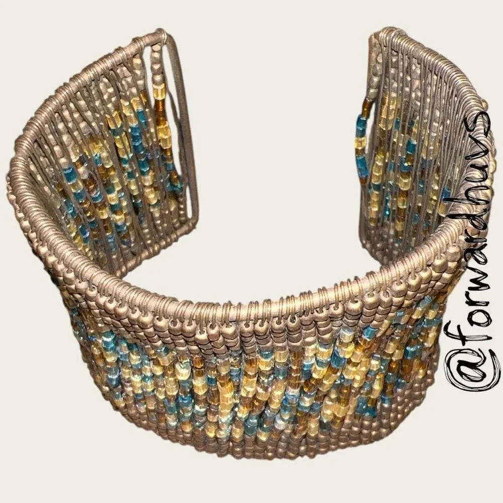 Bundle Sale 3 for $15 | Hand Crafted Beaded Cuff Bracelet – 2”